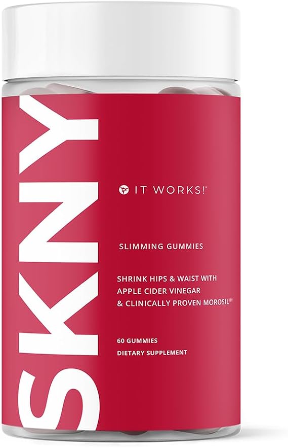 SKNY Gummies - 60 Count | Contains MOROSIL Blood Orange Extract, Apple Cider Vinegar, Chicory Root Inulin, Vegan Formula, No Added Sugars