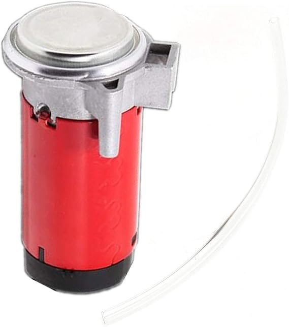 12V Air Pump Kit With Hose for Horn Super Loud Trumpet Air Horn Replacement Car Horn Kit Chromed for Any Vehicle Trucks Lorries Vans Trains Boats