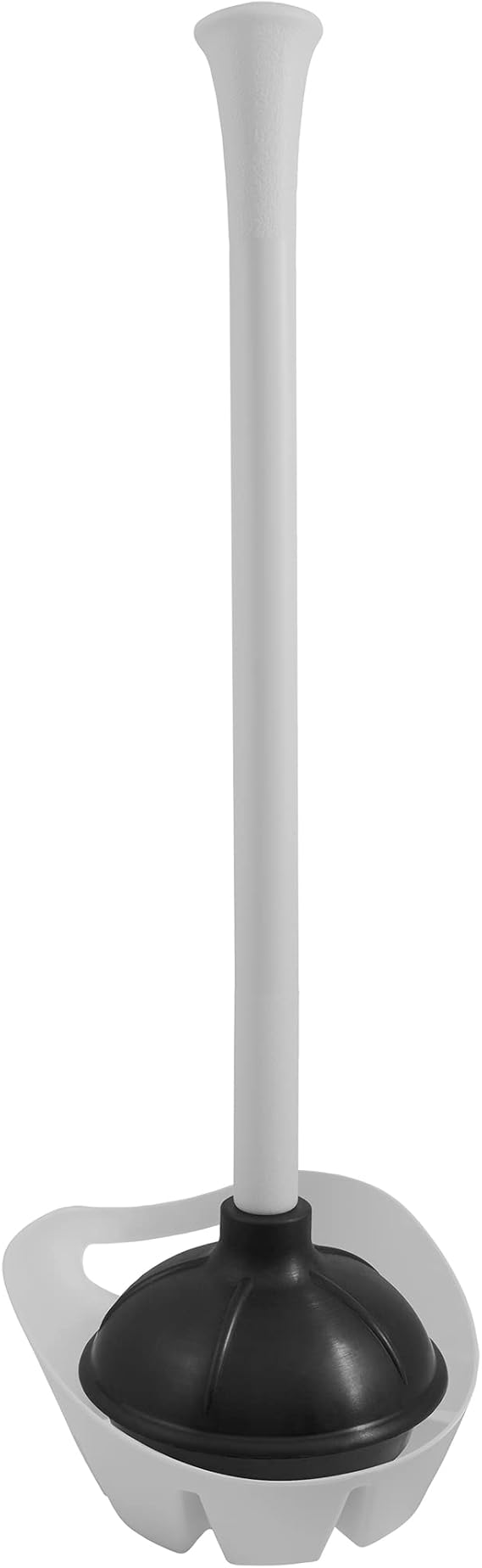 Plumb Craft Toilet and Drain Plunger with Holder Combo, Black/White