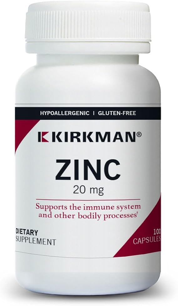 Kirkman Zinc Bio, 20 mg, 100 Capsules