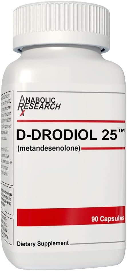 D-Drodiol 25 - 1 Month Supply - 90 capsules - Mass, Strength, Power