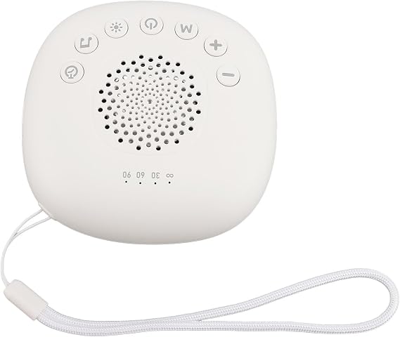 Generic White Noise Machine, Portable Sound Machine with Nighter, Compact Sleep Aid Device with 20 Comfortable Sounds, 3 Timer Options and Memory Function, Perfect for Sleeping, Adults,
