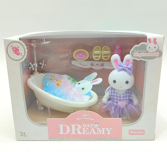 Bay Dreamy Mini Tavşan Oyun Seti - Banyo