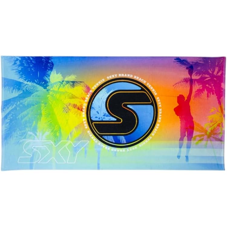 Sexy Brand SXY No Sweat Towel - Plush Microfiber & Cotton Blend, Super Absorbent, Quick-Drying, Odor-Resistant, Sand-Resistant - Perfect for Beach Tennis, Gym, Training, and Court Ice Blue