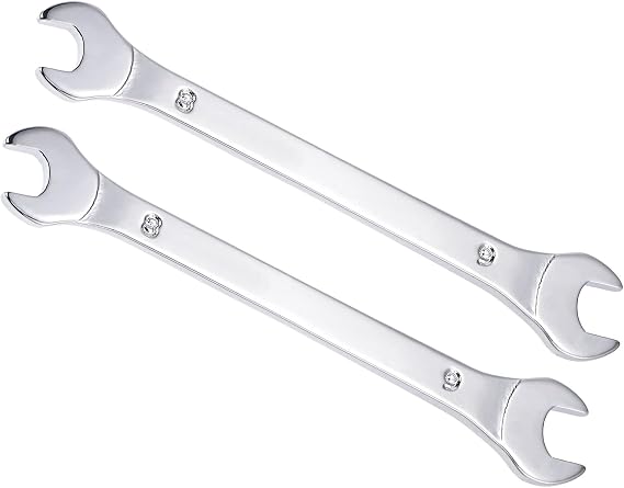 Thin Open End Wrench, Metric 8mm x 9mm, Double Ended Slim Wrench - (Applications: for Thin Nuts, Narrow Spaces), 2-Pieces