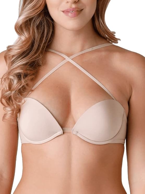 WONDERBRA Womens Multiway Push-Up Bra Beige Size US 34A FR 90A
