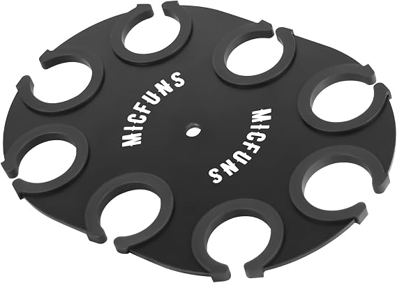 TM100 Multi Microphone Holder For Mic Stand - Square Tray Attachment holds up to 8 mics On Stage Organizer and Display with 8 Anti-roll Rings and metal adapter (TM100-A)