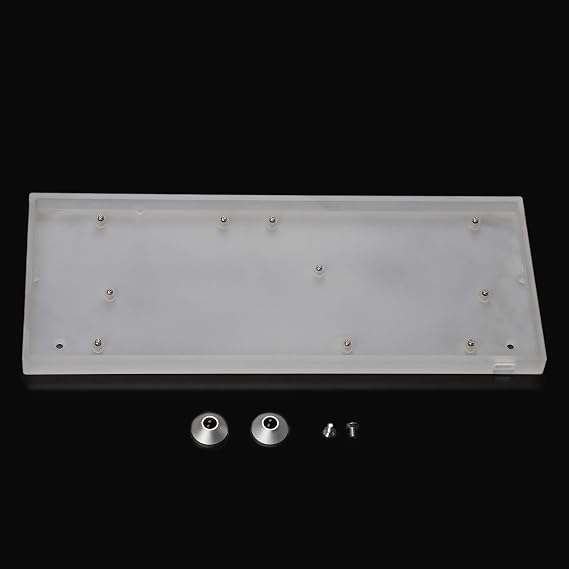 YMDK 84 Kit CNC Acrylic Case Anodized Plate Underglow RGB Fully Programmable PCB Stabilizers for 75% 84 Keyboard ANSI ISO Layout (Only Case)