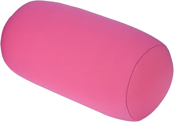 CDQL Micro Mini Microbead Back Cushion Roll Throw Pillow Travel Pillow Portable Pillow Back Cushion Sleep Neck Support Pillow for Travel Home Sofa Bed (Pink)