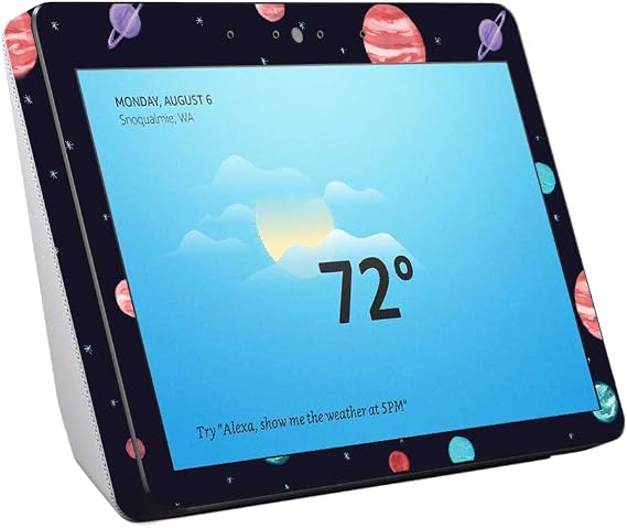 MightySkins Skin Compatible with Amazon Echo Show (2nd Gen) - Bright Night Sky | Protective, Durable, and Unique Vinyl Decal wrap Cover | Easy to Apply, Remove, and Change Styles | Made in The USA