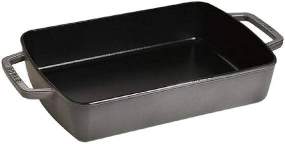 Staub 40510-324 Gratin Dish, Gray, Long Diameter 11.8 inches 30 cm, Small Baker