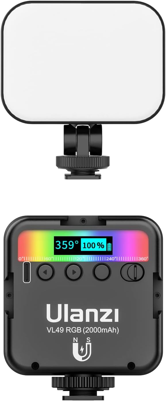 VIJIM VL100C Mini Bi-Color Light and ULANZI VL49 Mini RGB Light