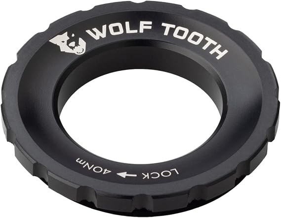 Wolf Tooth Centerlock Rotor Lockring Black | Wolf Tooth CenterLock Rotor Lockring - 7075 Aluminum, Black, USA Made