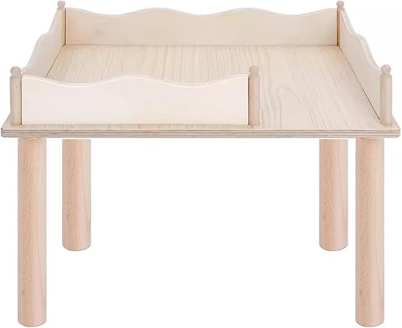 Niteangel Hamster Play Wooden Platform & Multi-Chamber Series Maze Fence for Dwarf Syrian Hamsters Gerbils Mice Degus or Other Small Pets (for 2 Chamber Hideout-Large)