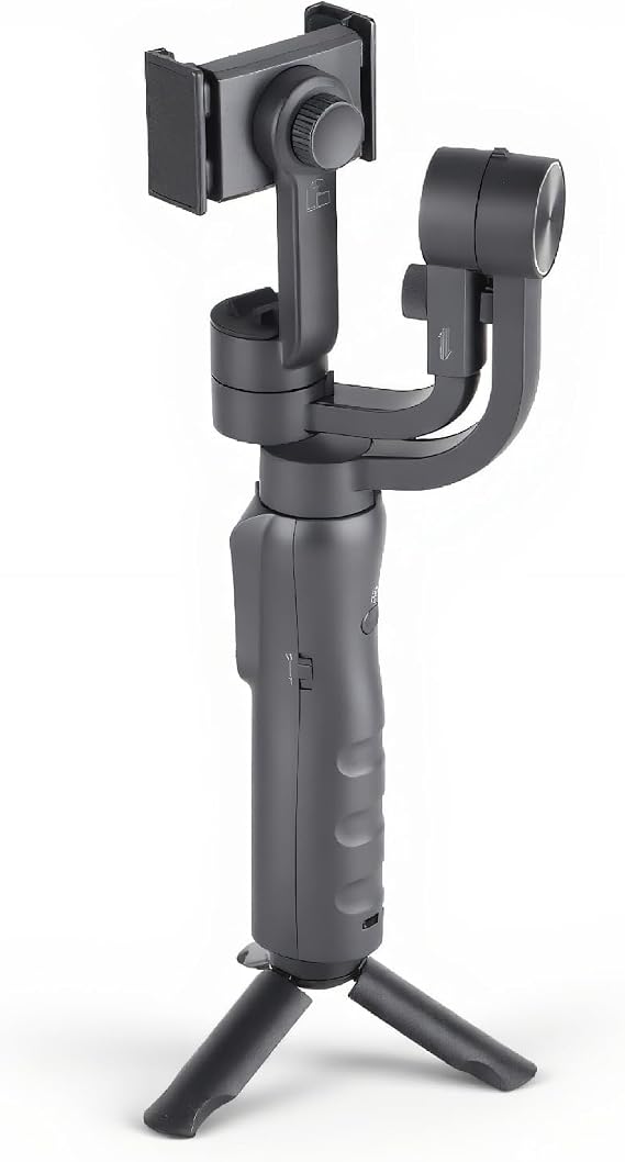 3 Axis Handheld Gimbal Stabilizer for Smartphone, S5 Foldable Phone Video Stabilizer with Face Tracking, Anti-Shake, 12H Battery, for iPhone Android