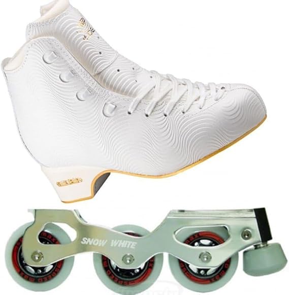 L'Estel Skates - Edea Wave Boots+Snow White Skate Bases - Inline Figure Skates