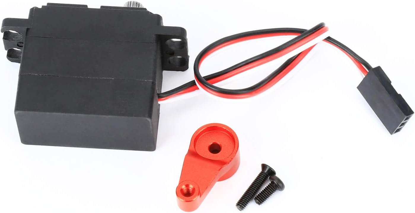 RCAWD 3KG 21T Steering Servo & Servo Arm Horn for MJX Hyper Go 114 14210 14209 Series Upgrades Part Red