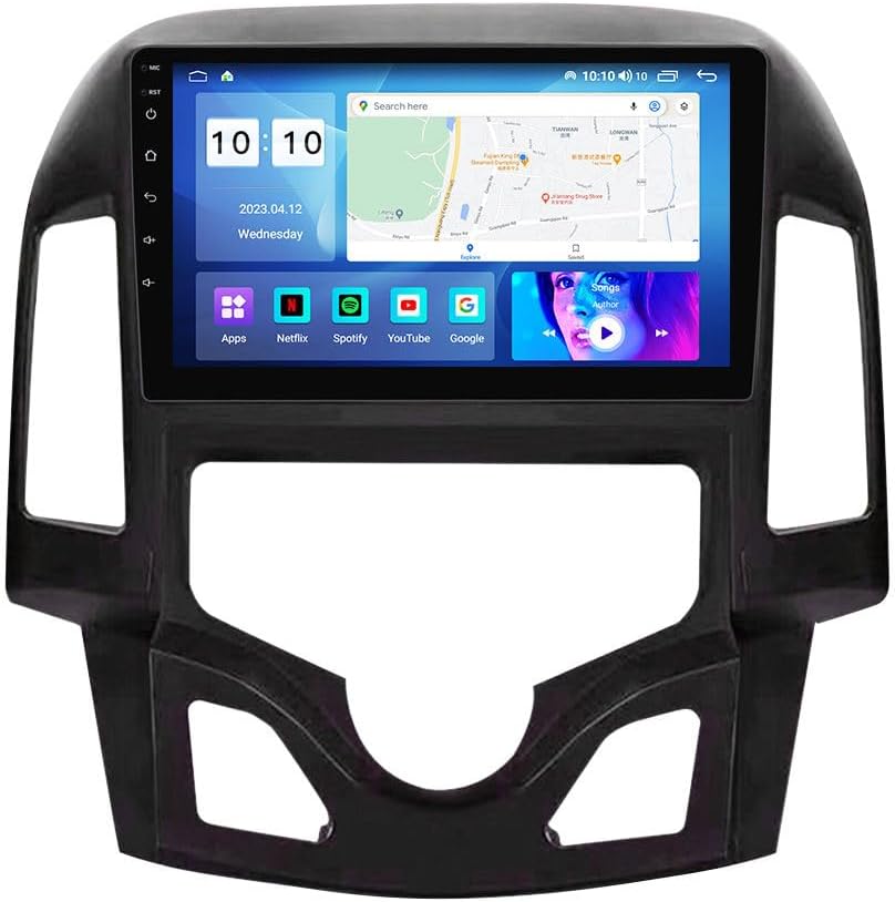 Android car Radio for Hyundai i30 2007-2012,9 inch Car Stereo Touch Screen Upgrade with Wireless CarPlayAndroid Auto GPS Navigation WiFi FM Radio Head Unit,1G32G