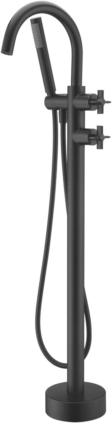 Freestanding Bathtub Faucet Tub Filler Floor Mount Black