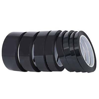 58101215182025mm x 50M Black High Temperature Resistant Kapton Tape Polyimide for Electric TaskGrillsPowder Coating15mm