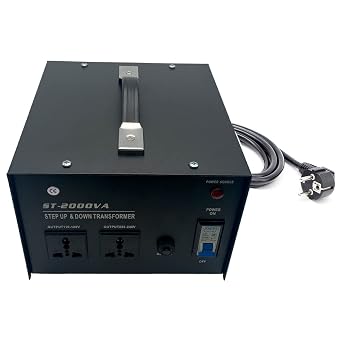 Step up & Down Transformer Copper Single Phase Vertical AC Power Converter 110V to 220V or 220V to 110V 2000W ST-2000VA
