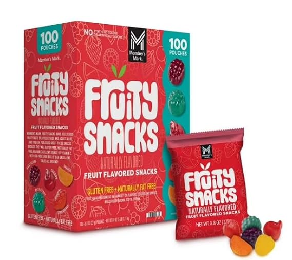 Member's Mark Fruity Snacks, 0.80 Ounce (100 Count)