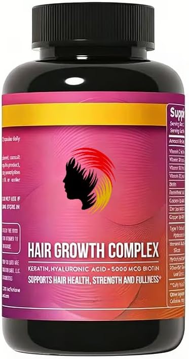 Hair Growth Vitamins, Hair Growth for Women & Men, Natural Hair Thickening Products for w/Biotin & Zinc - Regrowth Hair Vitamins,Stops Hair Loss a