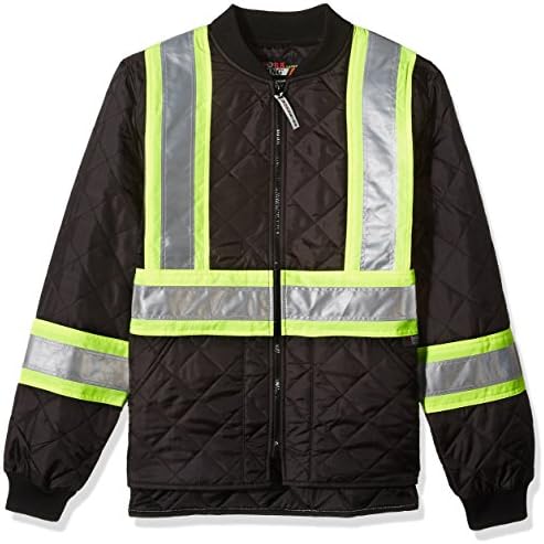 Work King mens Hi Vis Quilted Safety Jacket