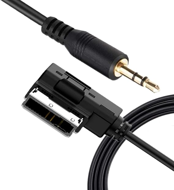 HAIN AMI MDI AUX Cable Music Interface Adapter 3.5 mm Jack Aux-in Cord Compatible with A1 A3 A4 A5 A6 A7 A8 Q3 Q5 Q7 TT (2 Meters)