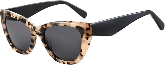 ZENOTTIC Cat Eye Polarized Sunglasses Womens: Trendy Designer Sun Glasses - Retro Square Stylish Shades