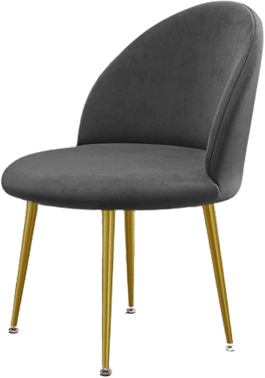 OWOW Velvet Chair Covers for Dining Chairs Set of 4, Semi Circle Back Chair Protector Seat Covers Slipcovers, Removable Washable for Dining Room Wedding Party Hotel