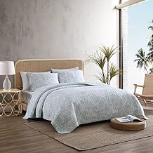 Tommy Bahama - King Quilt Set, Reversible Cotton Bedding with Matching Shams, Coastal Super Soft Bedding Set (Palmday Light Green, King)