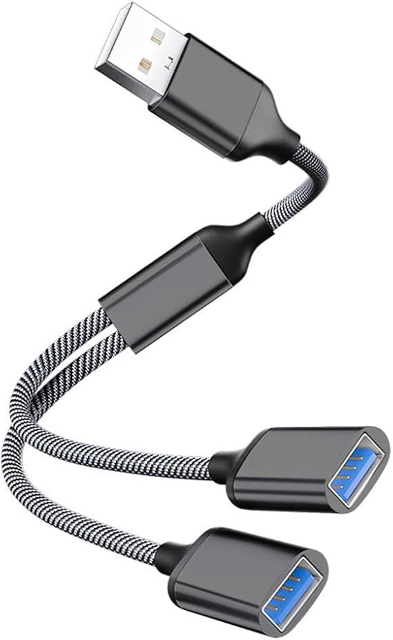 USB Male to Dual USB C Female Splitter Cable, USB Splitter Y Cable