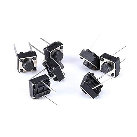 100 Pack Tact Button Switch 2 Pin DIP 6 x 6 x 5 mm PCB Momentary Tactile Tact Push Button Switch