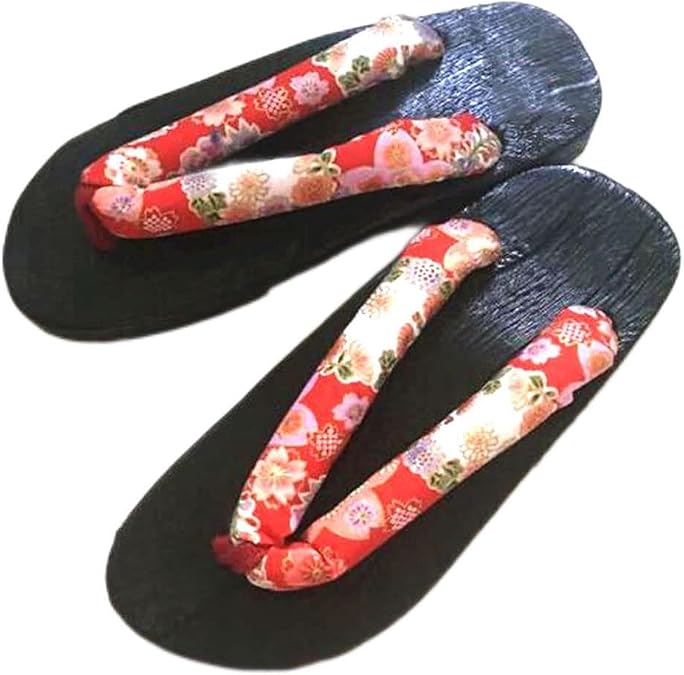 Japanese Traditional Clogs Geta Sandals,Flat Sole Anti- skid Fashion Slippers Summer Beach,Flip-flops Lightweight and Comfortable/casual Beach Footwear