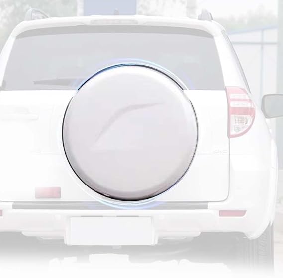Spare Tire Wheel Cover Rear Tyre White Fits for Toyota RAV4 2009 2010 2011 2012 2013