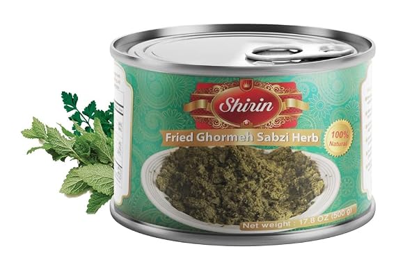 SHIRIN Fried Ghormeh Sabzi Herb 500 gr (17.8 OZ), Halal, Premium Quality