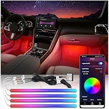 ATOTO Car LED Lights, Smart Interior Lights with App Control, 160 LEDs RGB Inside Car Lights with DIY 21 Music Modes 16 Million Color Switching-Independent Control of Front and Rear, CI-FLT01