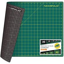 NEWBRAUG 18'' 24'' Perfect Self Healing Cutting Mat, Non-Slip Gridded Rotary Cutting Board, Necessary for Quilting, Sewing, Craft, Fabric & Scrapbooking(Green/Black)...