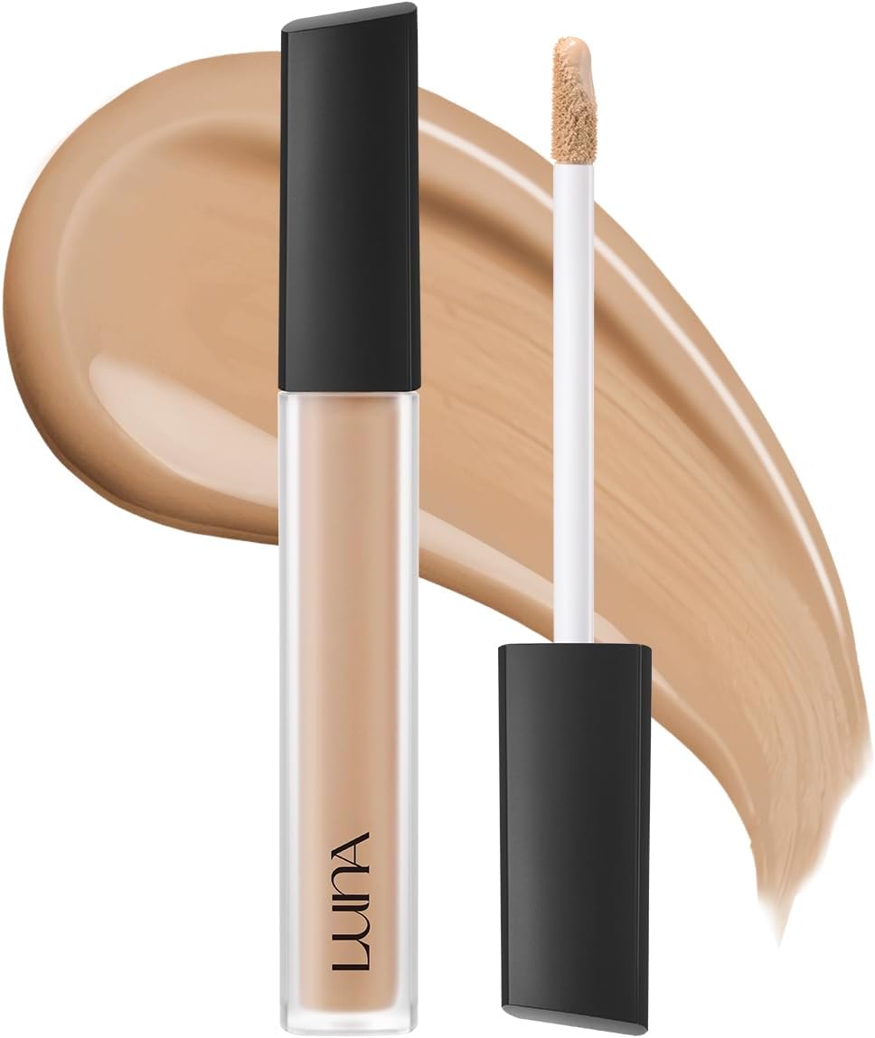 LUNA Long Lasting Tip Concealer Brightener | Moisturizing Liquid Type | Full Coverage for Dark Circles, Fine Lines & Redness | Korean Makeup | 20 Shades | 7.5g (25N)