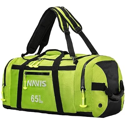 Sailing Duffel High-Capacity Waterproof Dry Bag for Watersports and FishingAcid Lime,65L