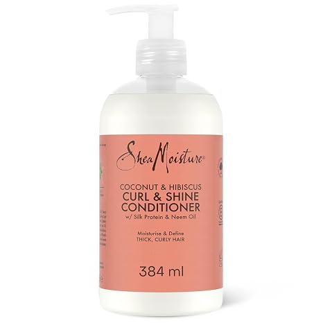 Moisturizing balm with shea butter coconut oil and hibiscus for shiny full hair 384 ml
