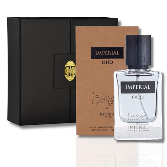 INTENSE ELITE Imperial Oud EDP 50ml (1.67oz) - Luxury Fragrance with Magnetic Box Set - Long-Lasting Oud Scent for Men - Premium Perfume Set