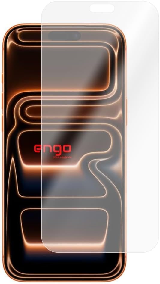 Engo Apple iPhone 17 Pro İle Uyumlu Mat Ekran Koruyucu Parmak İzi Bırakmaz Parlama Önleyici Dayanıklı Esnek Yapılı Kırılmaz 9H Nano Cam Koruma