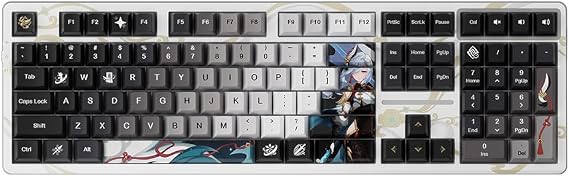GENSHIN IMPACT "Lonesome Transcendence Shenhe Mechanical Keyboard - Kailh Box Autumn Switches
