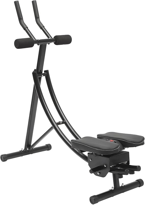 Abdominal Trainers,Ab Workout Equipment, Ab Machine with Height Adjustable,Foldable Abdominal Exercise Machine with LED Display