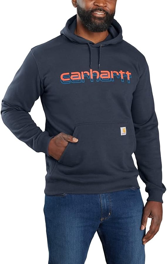 Carhartt Men's 105679 Rain Defender Loose Fit Midweight Logo Graphic S