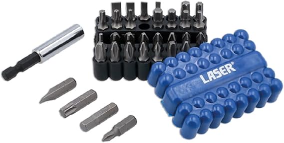 Laser 8316 Power Bits Set, Includes JIS 33pc, 1/4 inches