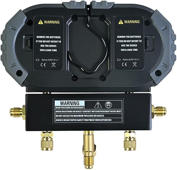 Electronic Digital Manifold Gauge For HVAC Maintenance And Charging 0-6000 KPa Pressure Range With R134A R410A R32 R22 Compatibility(MG-201 Single Meter) 