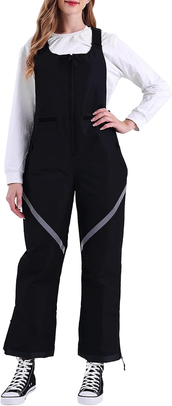 Womens Insulated Waterproof Snow Bibs Ski Pants